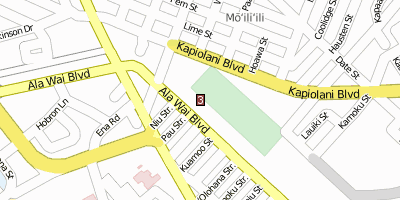 Stadtplan Ala Wai Canal Hawaii