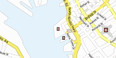 Stadtplan Aloha Tower Hawaii
