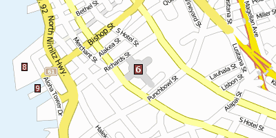 ʻIolani-Palast Hawaii Stadtplan