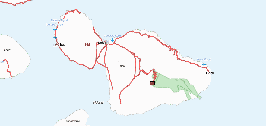 Reiseführer von Hawaii und Reiseführer direkt im Stadtplan